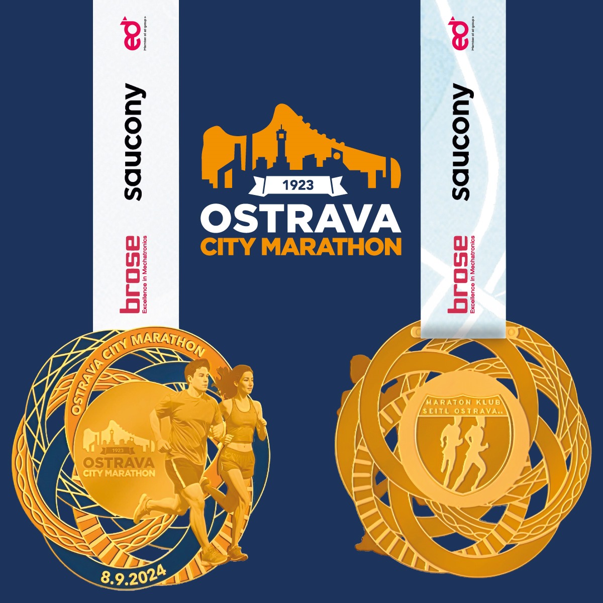 Nové účastnické medaile a trička Ostravského maratonu 2024!